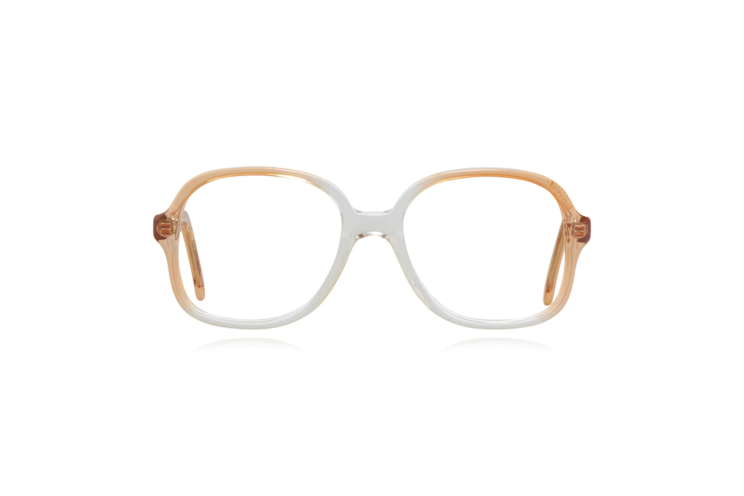 Original Vintage Glasses Frames Brown Crystal Ombre Allyn Peep Eyewear